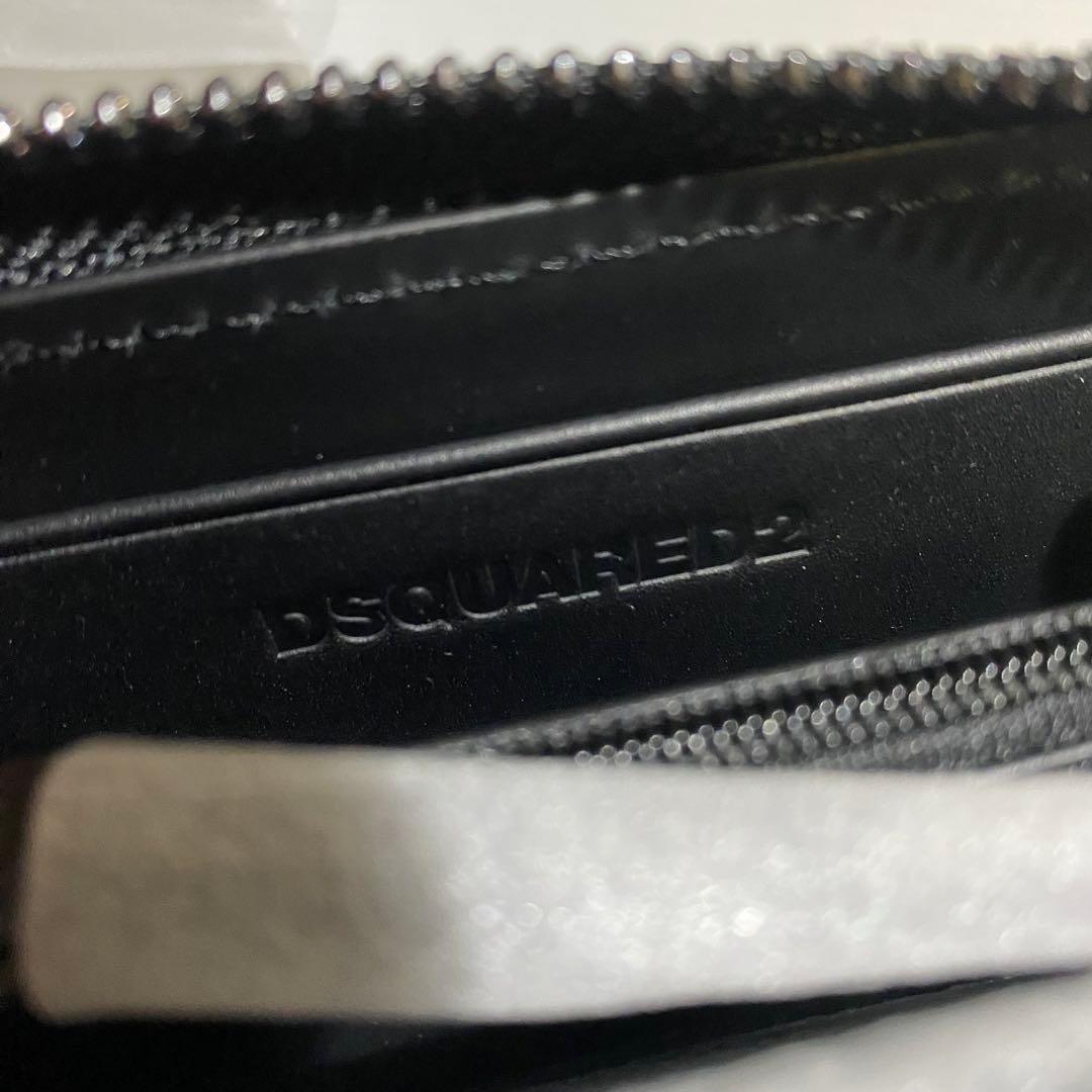 【未使用品】Dsquared2　ロゴジップミニウォレット　ブラック×カーキ
