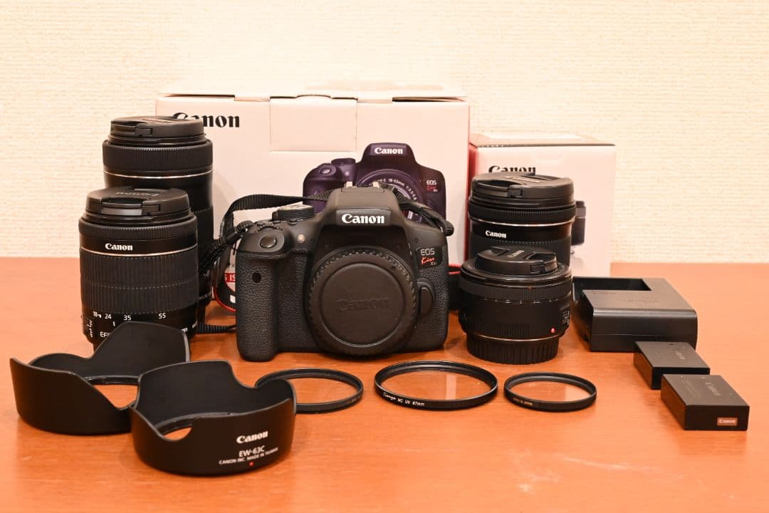 Canon EOS Kiss X8i ＋キットレンズ＋超広角＋単焦点レンズ