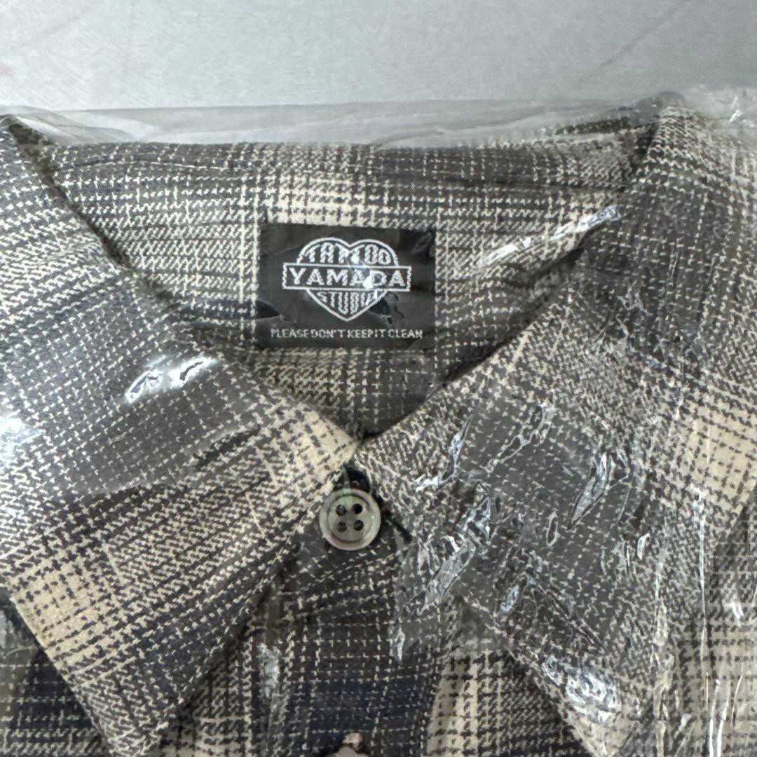 トップス tatoo studio yamada OMBRE CHECK SHIRTS L
