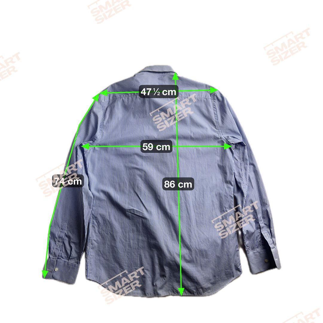 【美品】PRADA プラダ XL〜XXLギンガムチェック シャツ ブルー 45