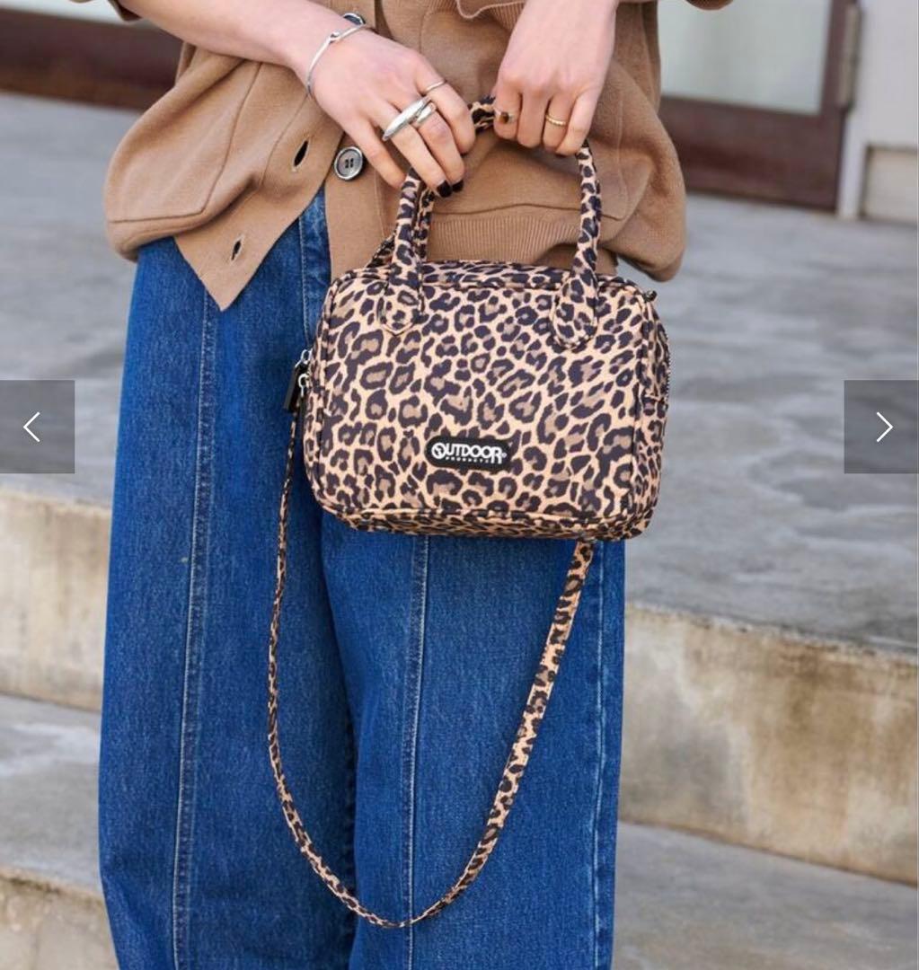バッグ OUTDOOR PRODUCTS 2WAY CUBE BAG LEOPARD