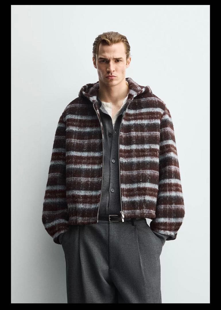 ZARA ファーフードジャケット