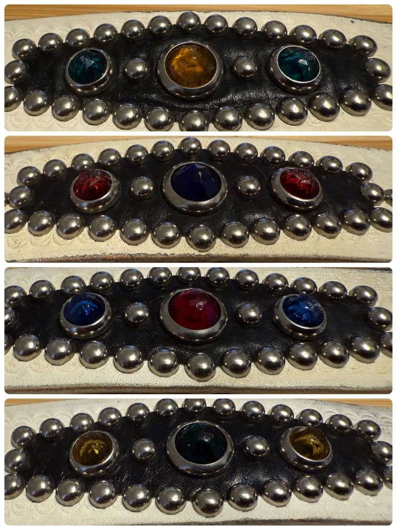 ⭐️劇レア⭐️ダッパーズ×エースウエスタンスタッズベルト⭐️マルチカラーストーン⭐️