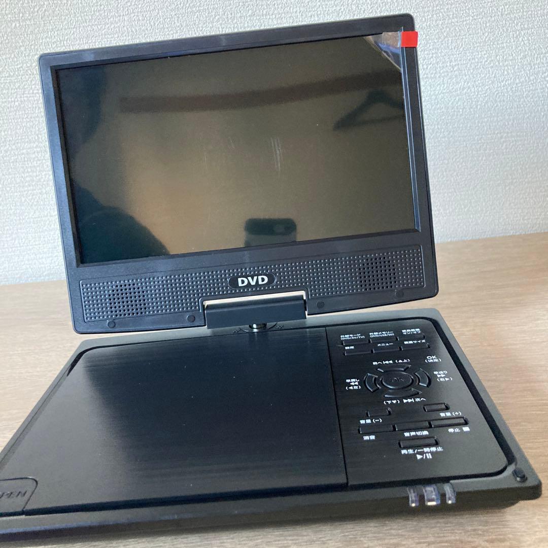 地デジTVチューナー搭載モバイルバッテリ9インチ液晶付ポータブルDVDプレーヤ