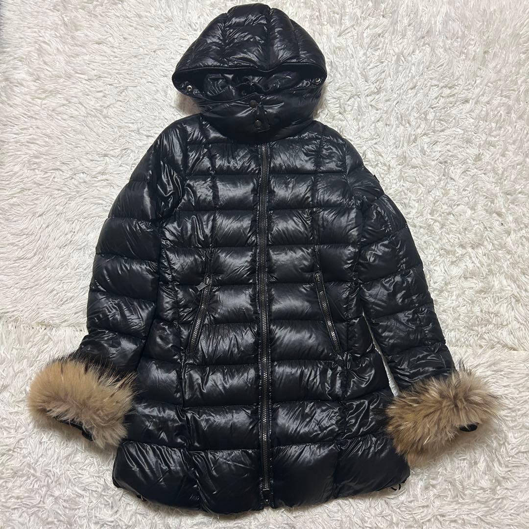 【】TATRAS タトラス ロングダウンジャケット ナイロン ラクーンファー