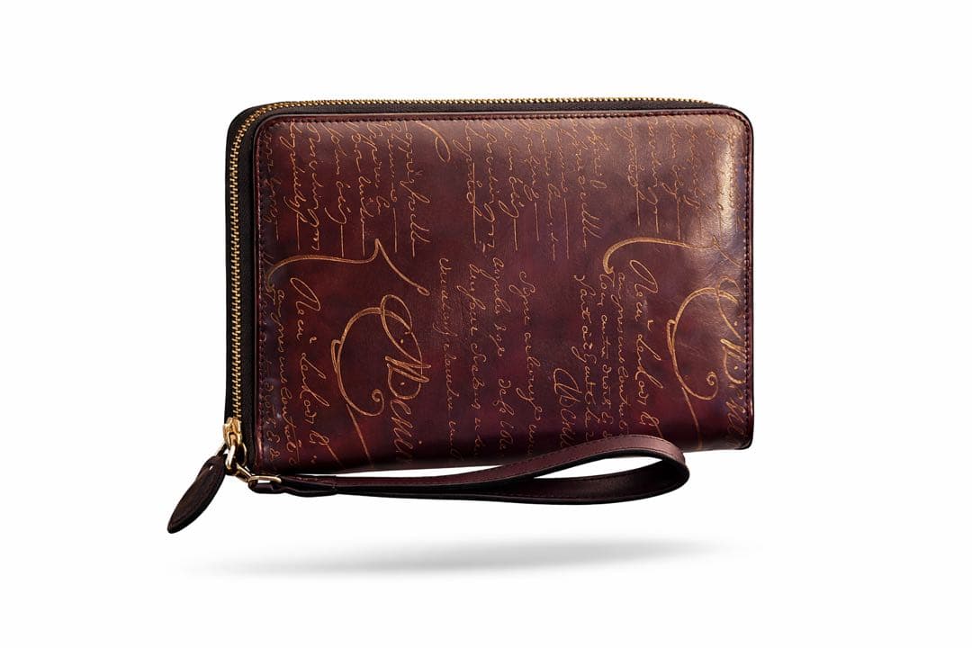 【極美品】ベルルッティ クラッチウォレット 紫×ゴールドパティーヌ青山本店購入