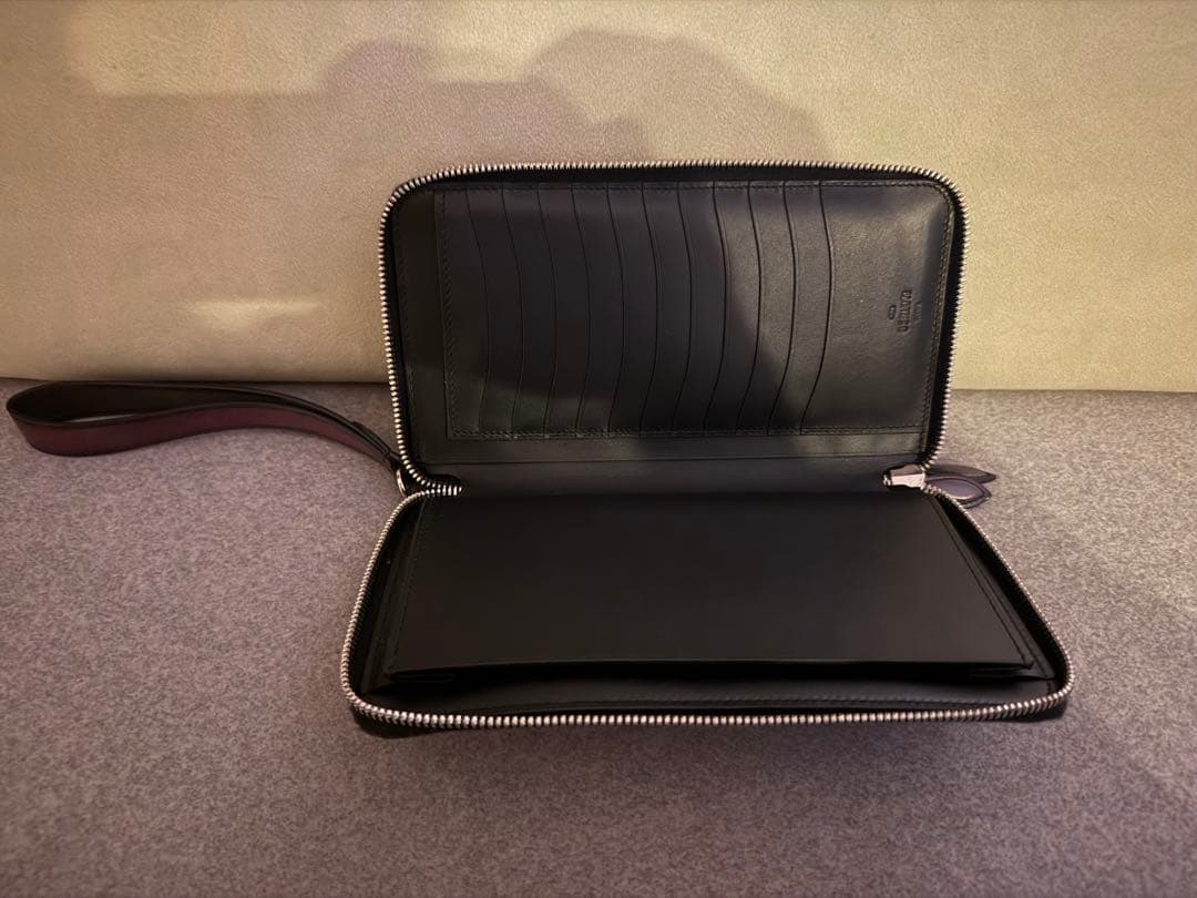 【極美品】ベルルッティ クラッチウォレット 紫×ゴールドパティーヌ青山本店購入