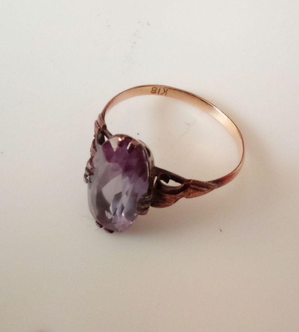 18K アメジスト ヴィンテージリング