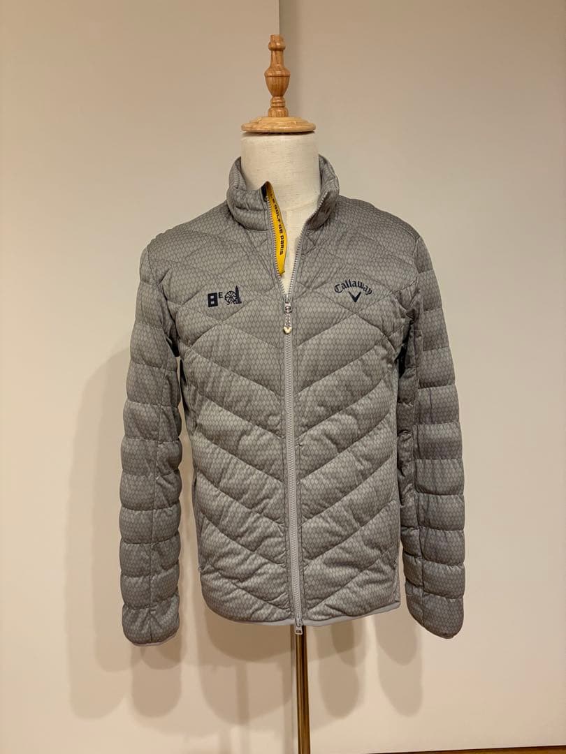 【着用1回】キャロウェイメンズ フルジップ 中綿 ブルゾン LL グレー 秋冬
