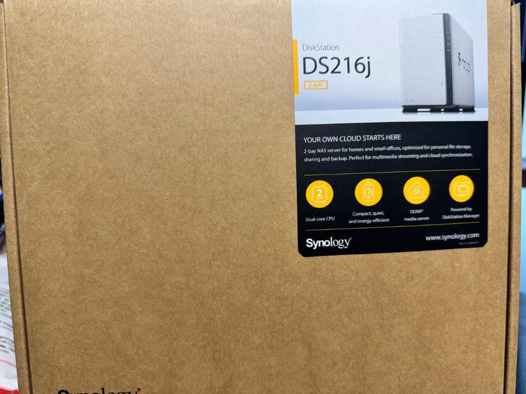 Synology NAS 2ベイ／シノロジー／デュアルコアCPU　SATA対応