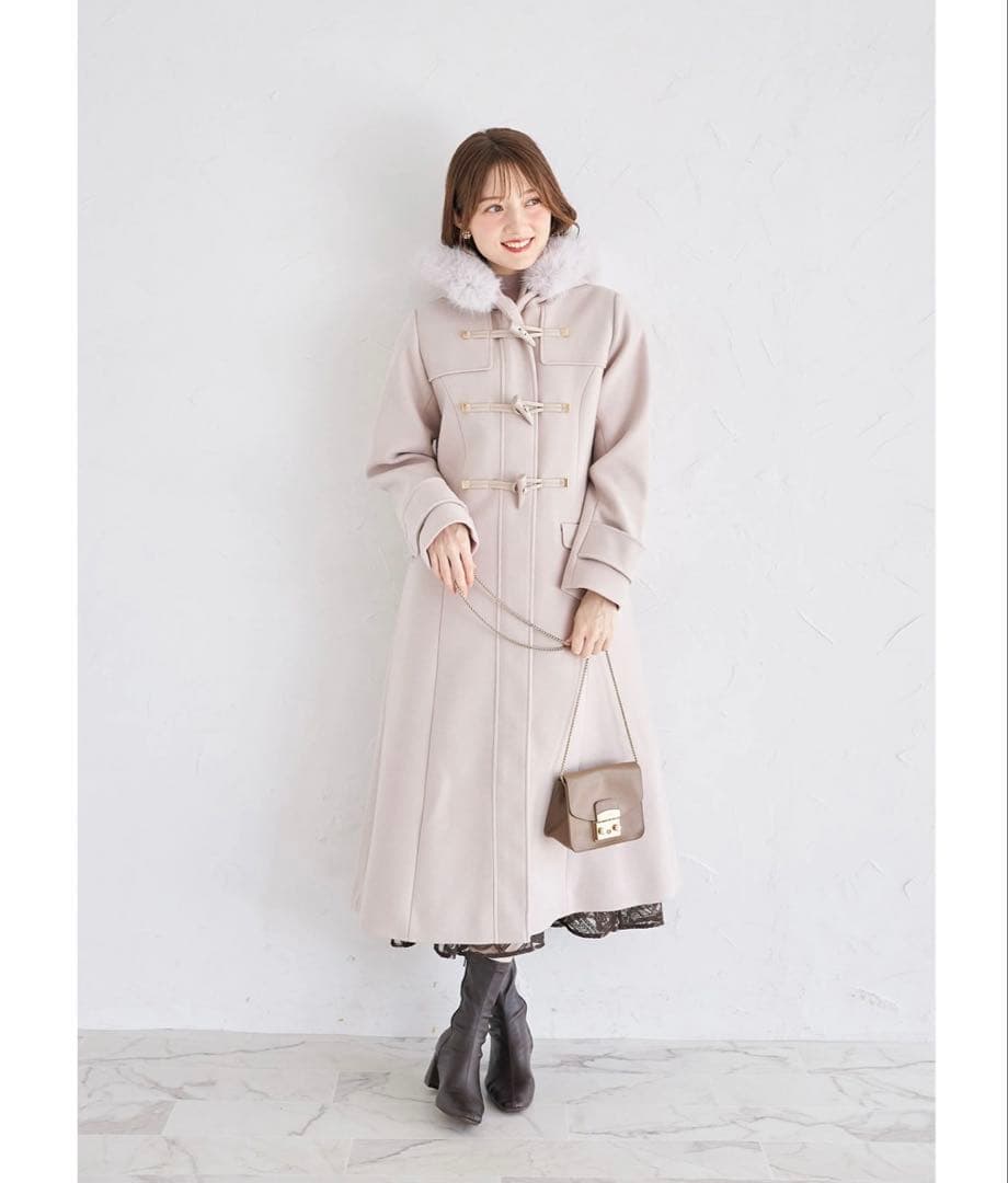 tocco トッコクローゼット　取り外し可能なファー付きダッフルコート