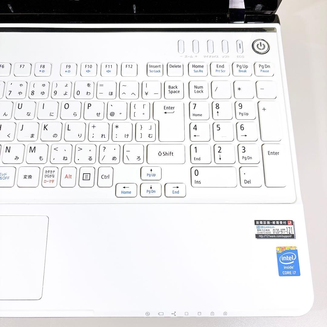 ブルーレイ搭載✨高性能i7 快適SSD メモリ8GB ノートパソコン NEC