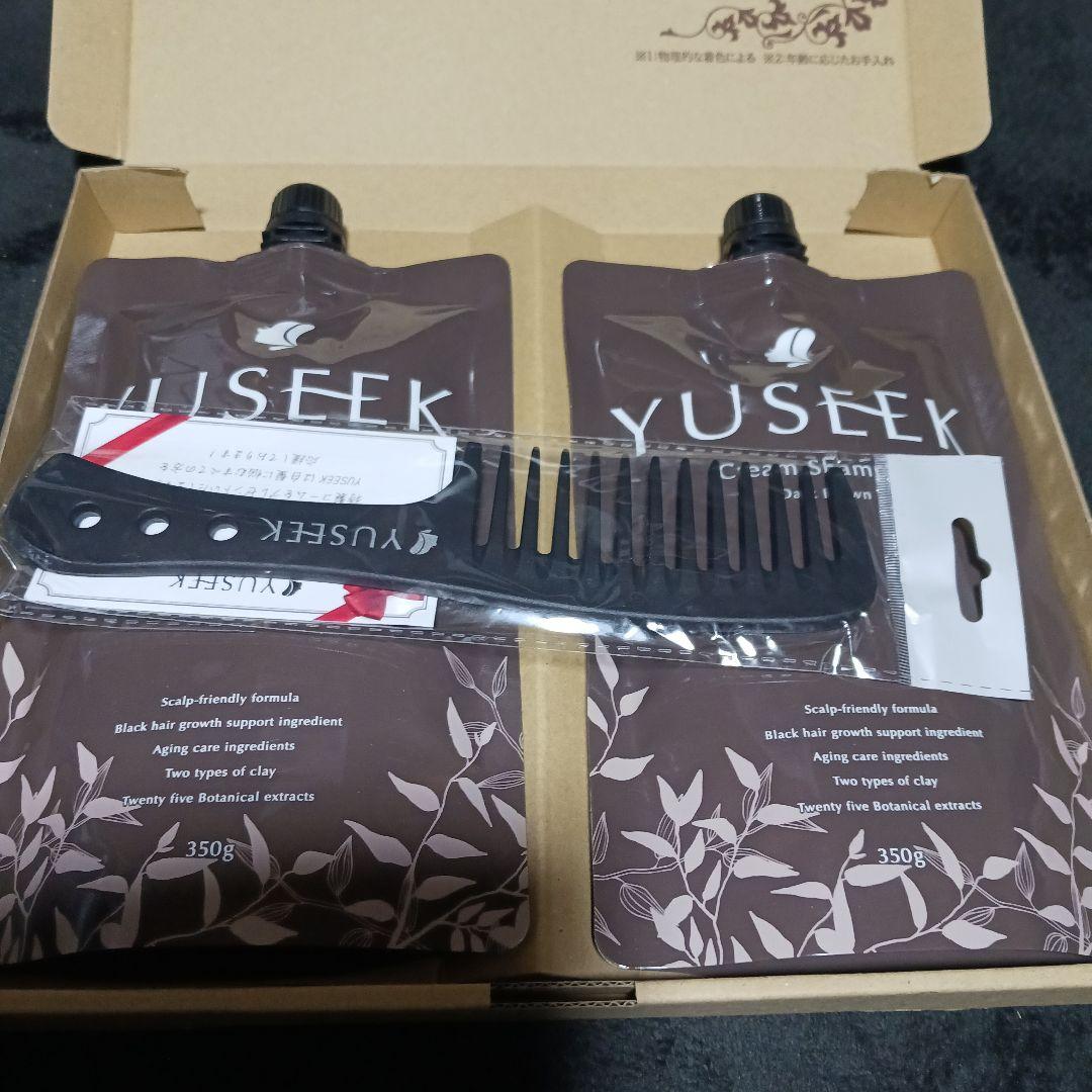 マ*コ様 YUSEEK クリームシャンプー ダークブラウン 350g コーム付き