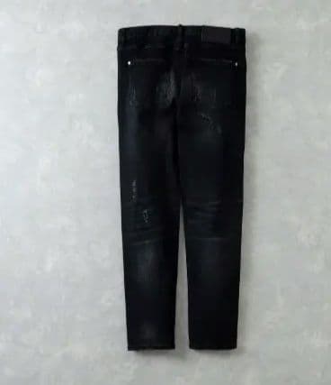 1PIU1UGUALE3 RELAX　ブラック ダメージデニムパンツ