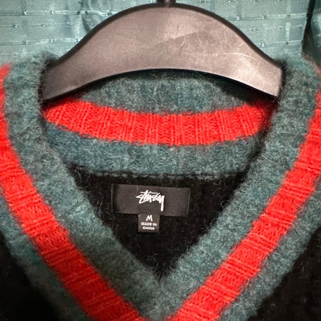 Stussy ステューシー　モヘヤ　テニスセーター　M