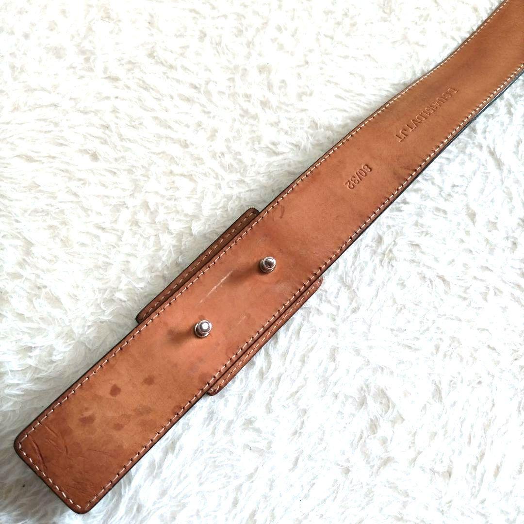 VERSACE ヴェルサーチ グレカ総柄 ロゴプレート レザーベルト 超激レア