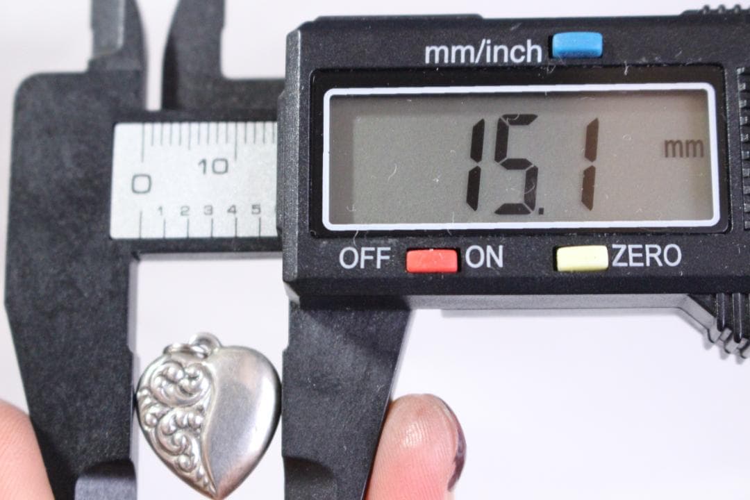 40s　スウィートハートジュエリー　パフィハート　シルバー 波　渦巻　NAVY