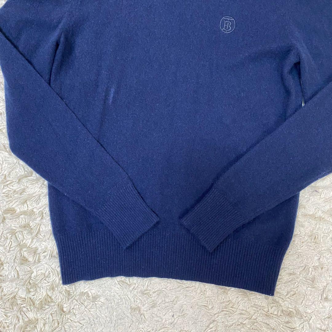 バーバリー カシミヤ ロゴ刺繍 クルーネックニット セーター 8018645 S