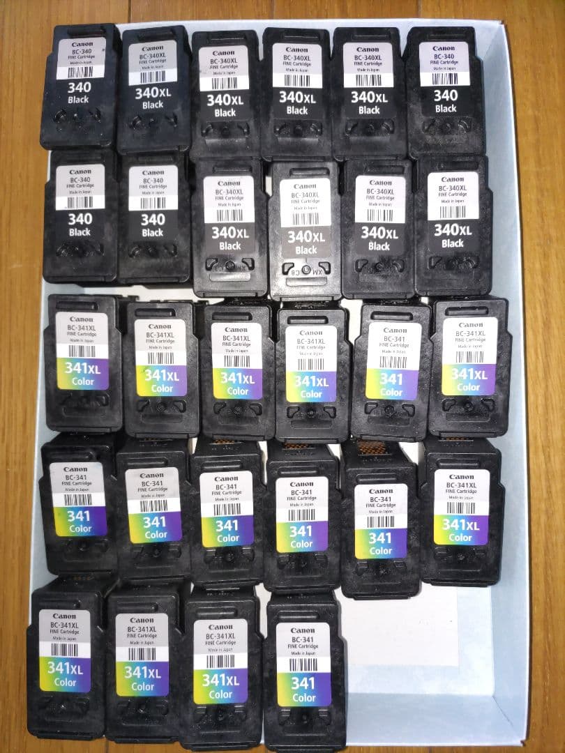 【純正品】Canon340 340XL 341XLインクカートリッジ28個セット