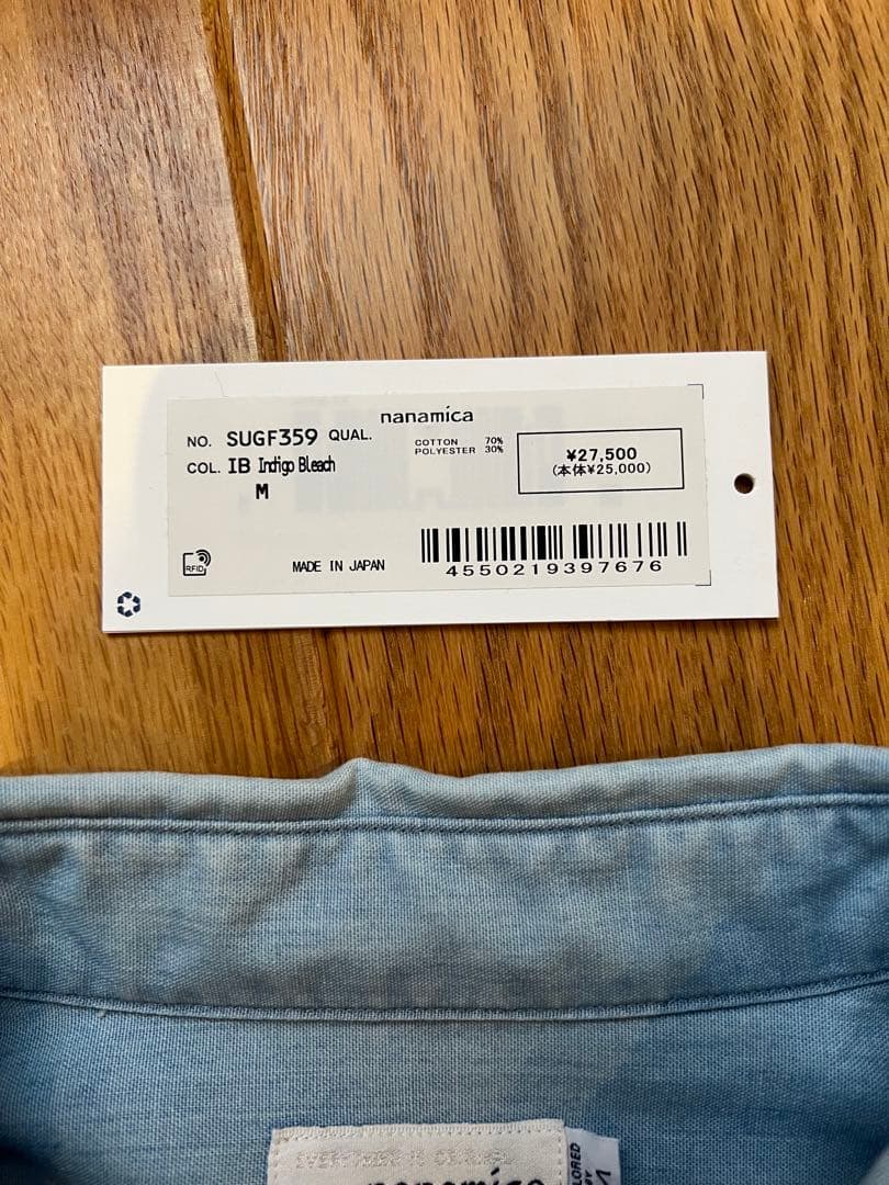 nanamica SUGF359 シャツ 長袖 インディゴ M