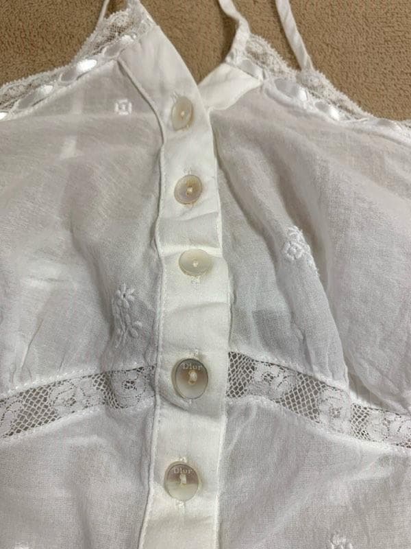 Christian Dior キャミソール 白色 コットン