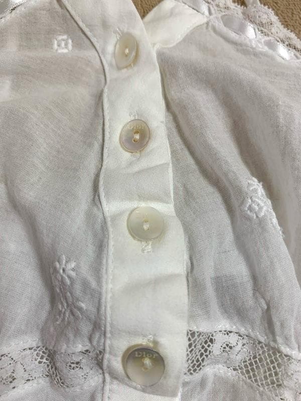 Christian Dior キャミソール 白色 コットン