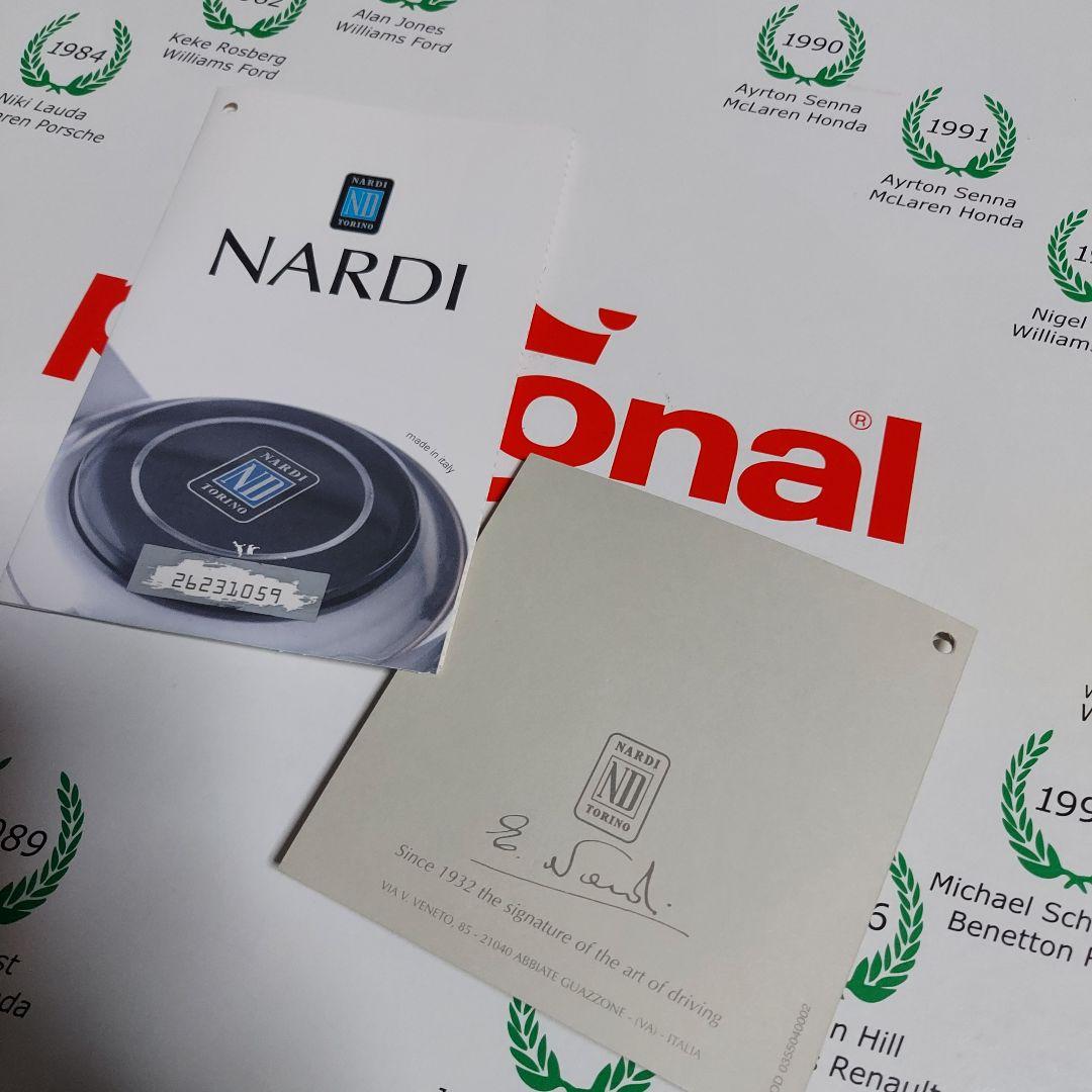 【中古】正規品 ナルディ パーソナル 350mm ステアリング 赤ステッチ