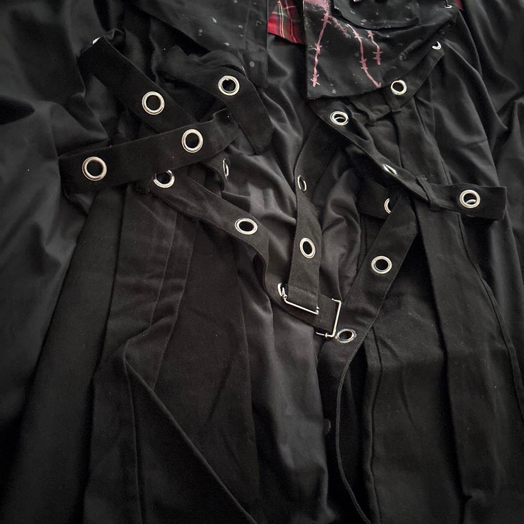 パンツ 00s body line cross studs flare denim