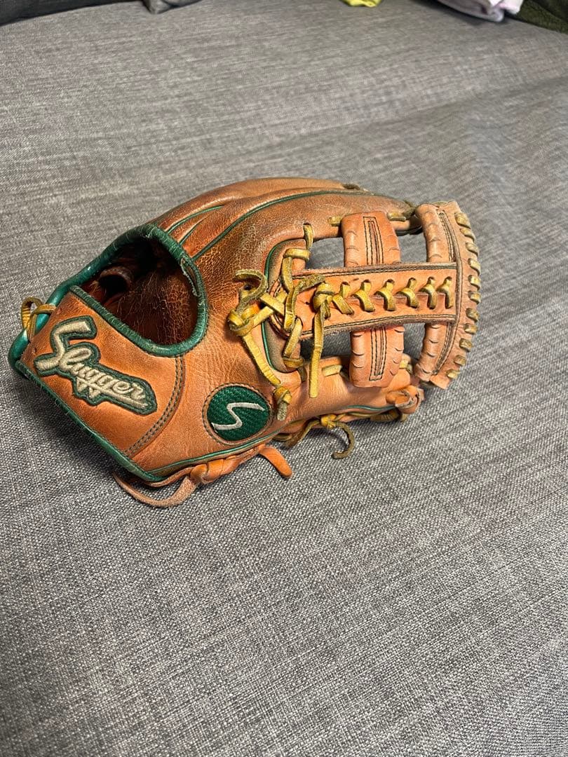 Y*h様 久保田スラッガー　軟式グローブ ブラウン/グリーン