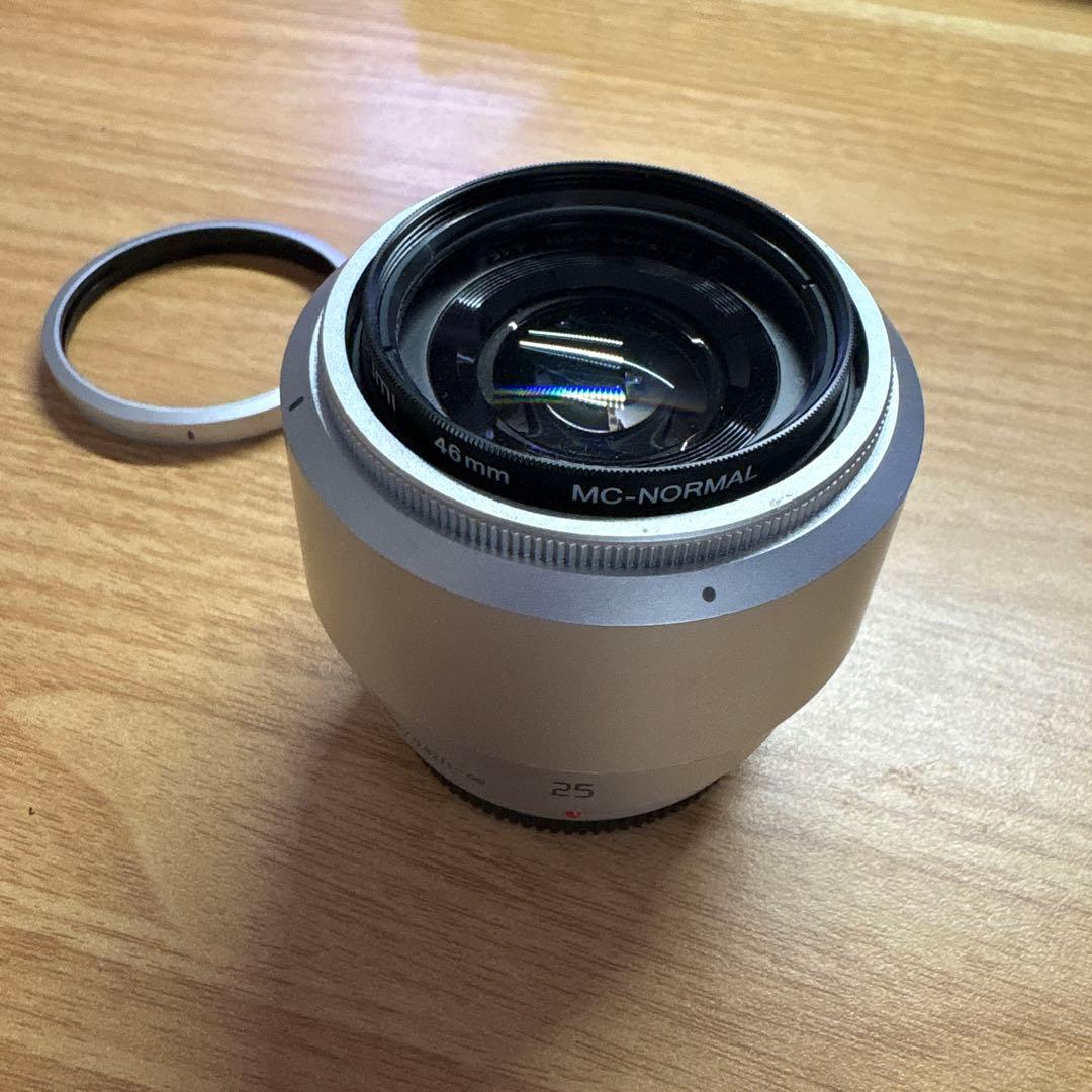 Panasonic 25mm シルバー 単焦点レンズ H-H025