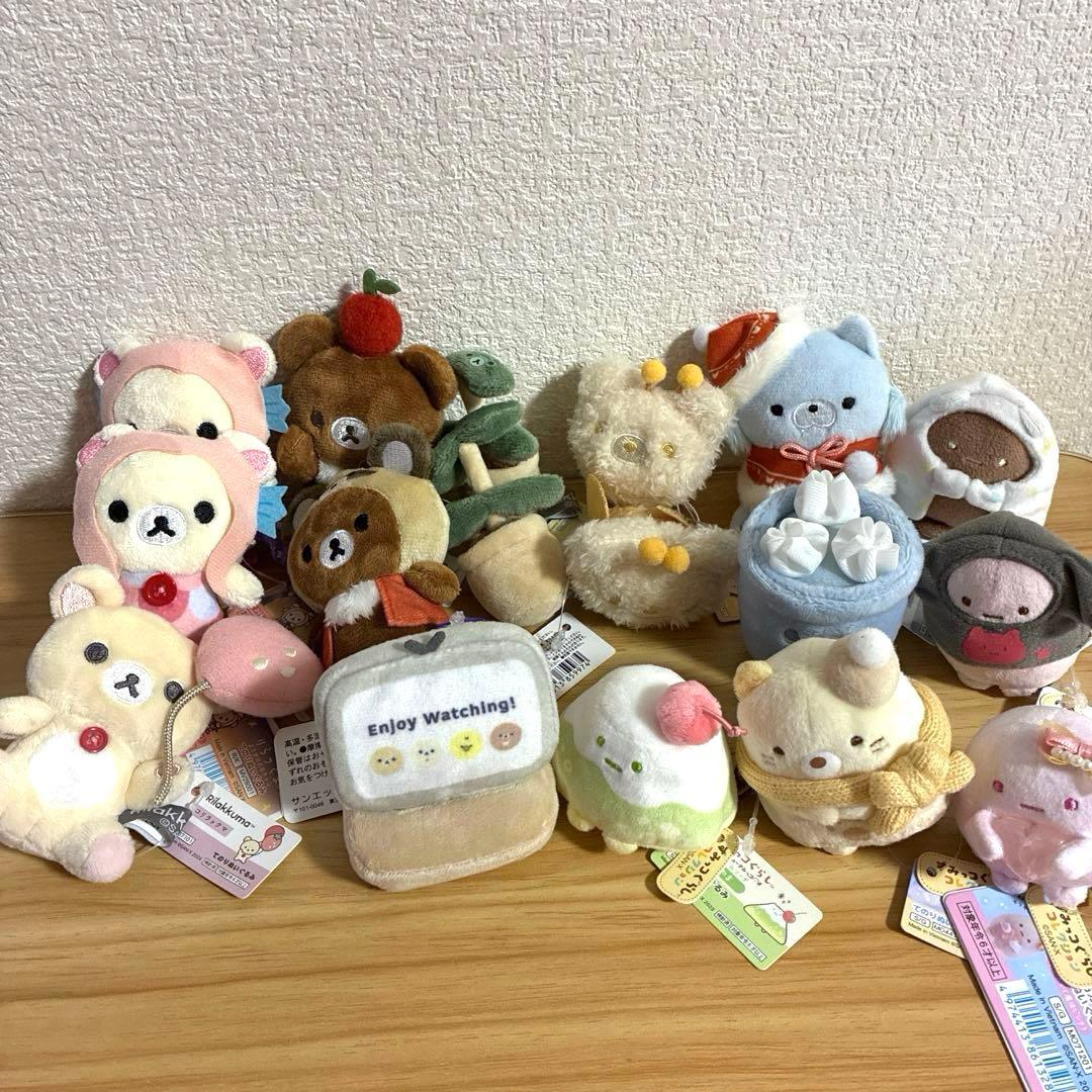 すみっコぐらし　リラックマ　てのりぬいぐるみ　ぬいぐるみ　サンエックス　17個