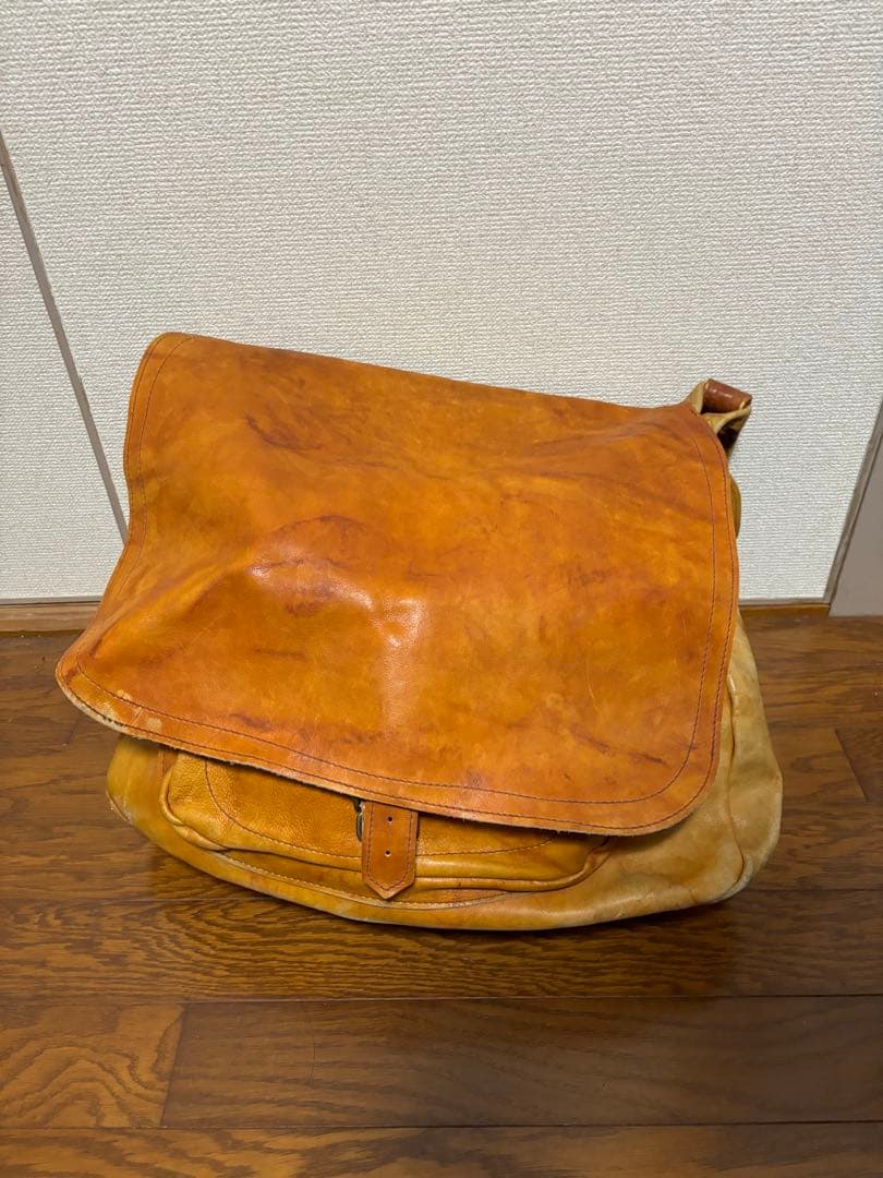 60s ヴィンテージ　レザーメールバッグ　leather mail bag