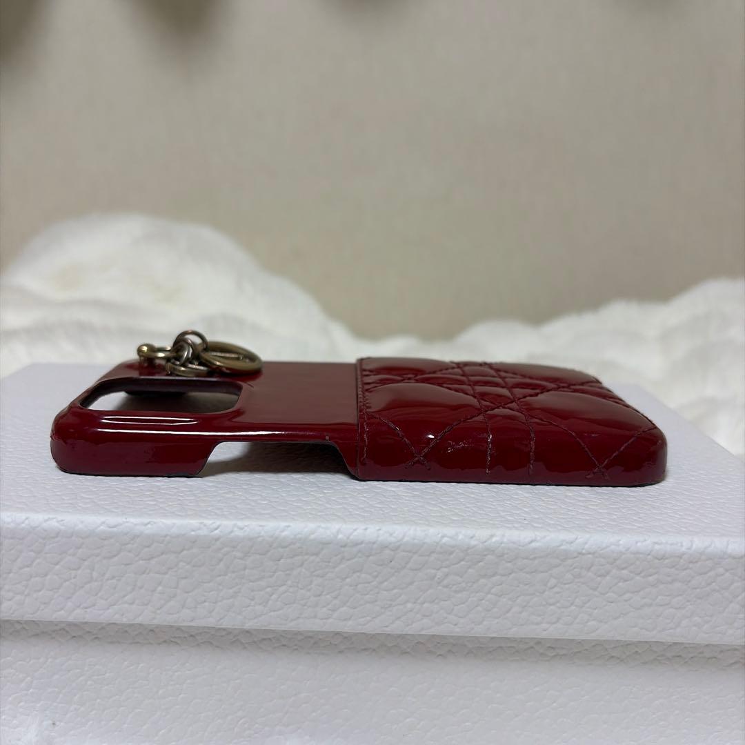 iPhone13Pro Dior レッド キルティング iPhoneケース