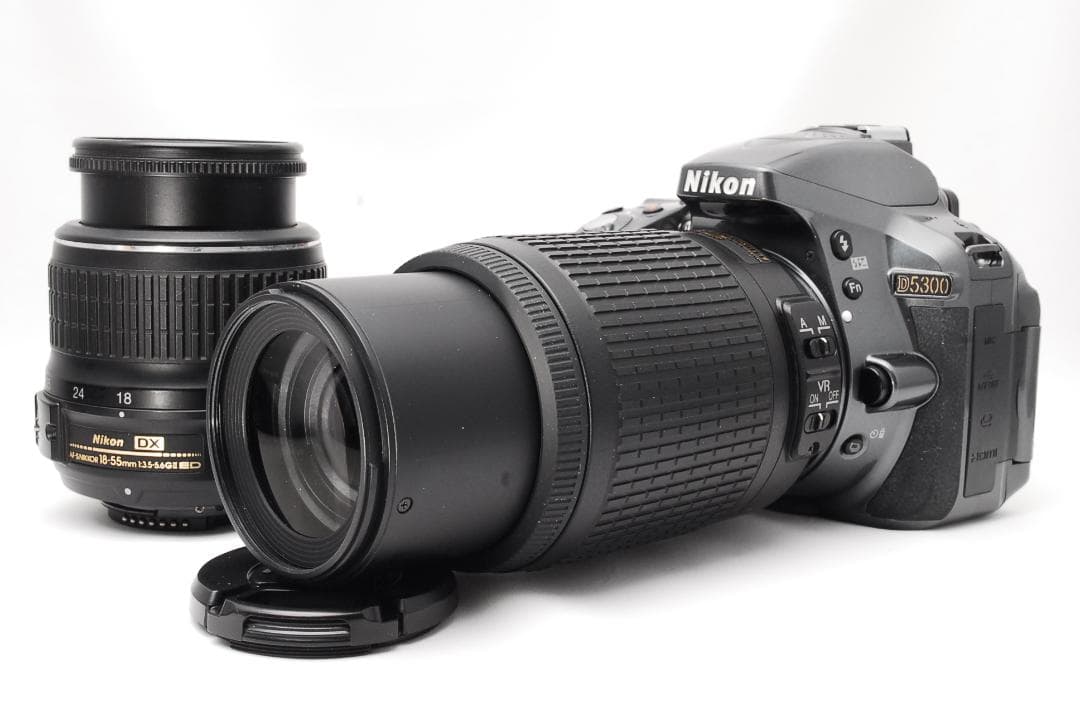希少色グレー❤️ Nikon D5300❤️ダブルレンズ❤️スマホ転送 一眼レフ