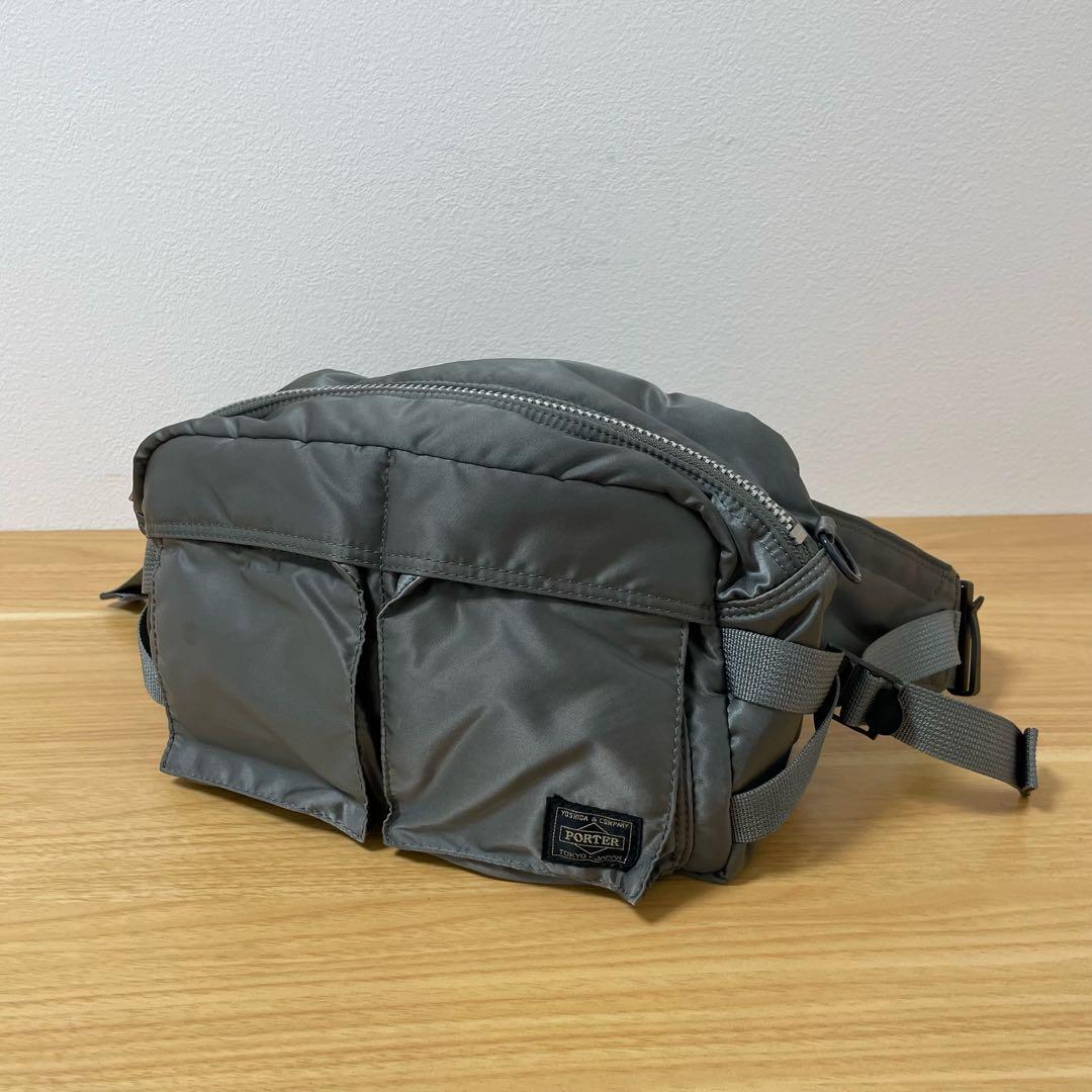 ポーター　タンカー　ウエストポーチ　ボディバッグ　グレー