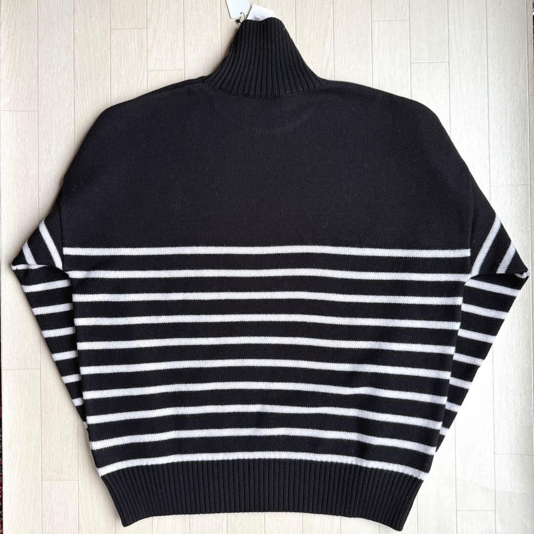 国内正規AMI PARIS アミパリス ウール ボーダー タートルネック ニット