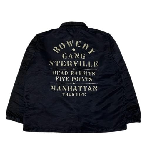 良品 GANGSTERVILLE バックプリントナイロンジャケット ブラックXL