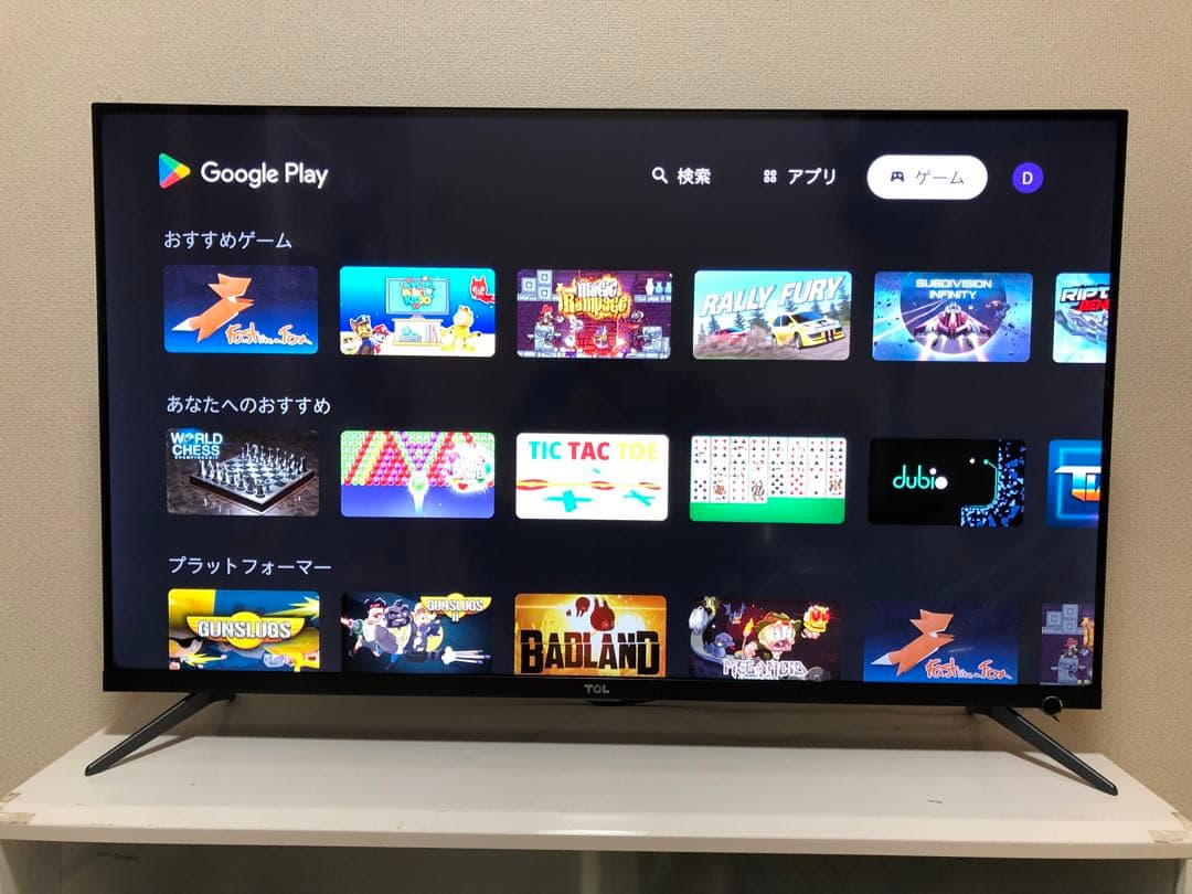 TCL 液晶テレビ 43P815B 20年製 43型 4K スマートテレビ