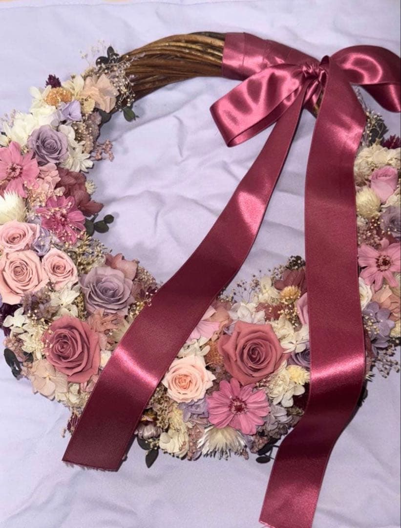 ラプンツェル　ブーケ　結婚式　リースブーケ　ブートニア　セット