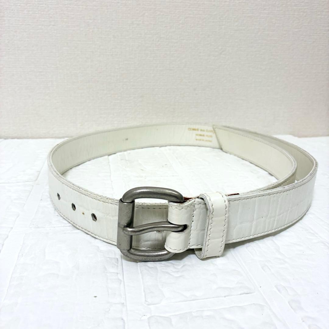 コムデギャルソンオムプリュス 型押しレザーベルト　S