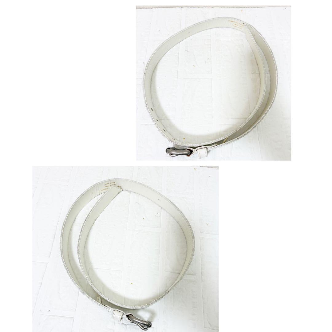 コムデギャルソンオムプリュス 型押しレザーベルト　S