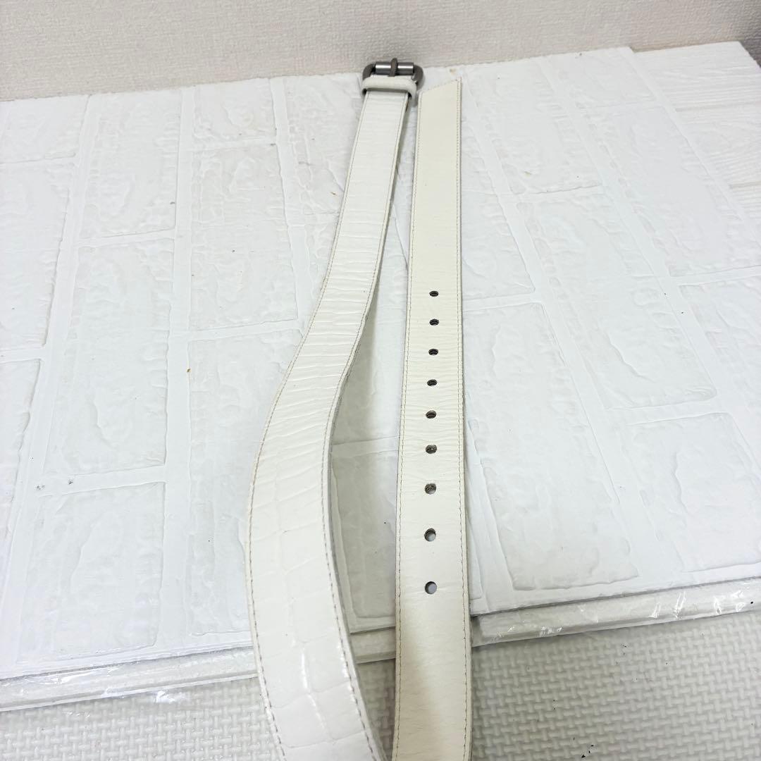 コムデギャルソンオムプリュス 型押しレザーベルト　S