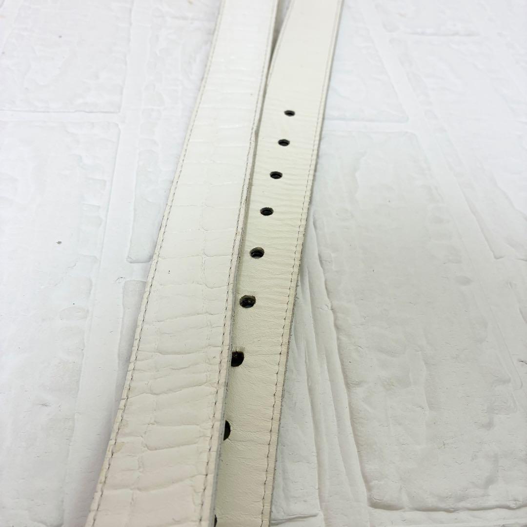 コムデギャルソンオムプリュス 型押しレザーベルト　S