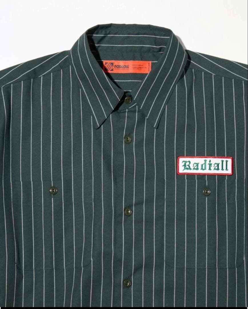 RADIALL ラディアル Lサイズ25MW VOX ストライプ 長袖シャツ
