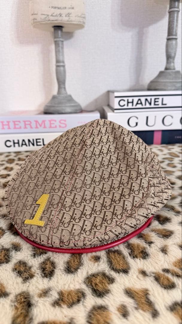 ヴォンテージDIOR モノグラム　ハンチング帽子