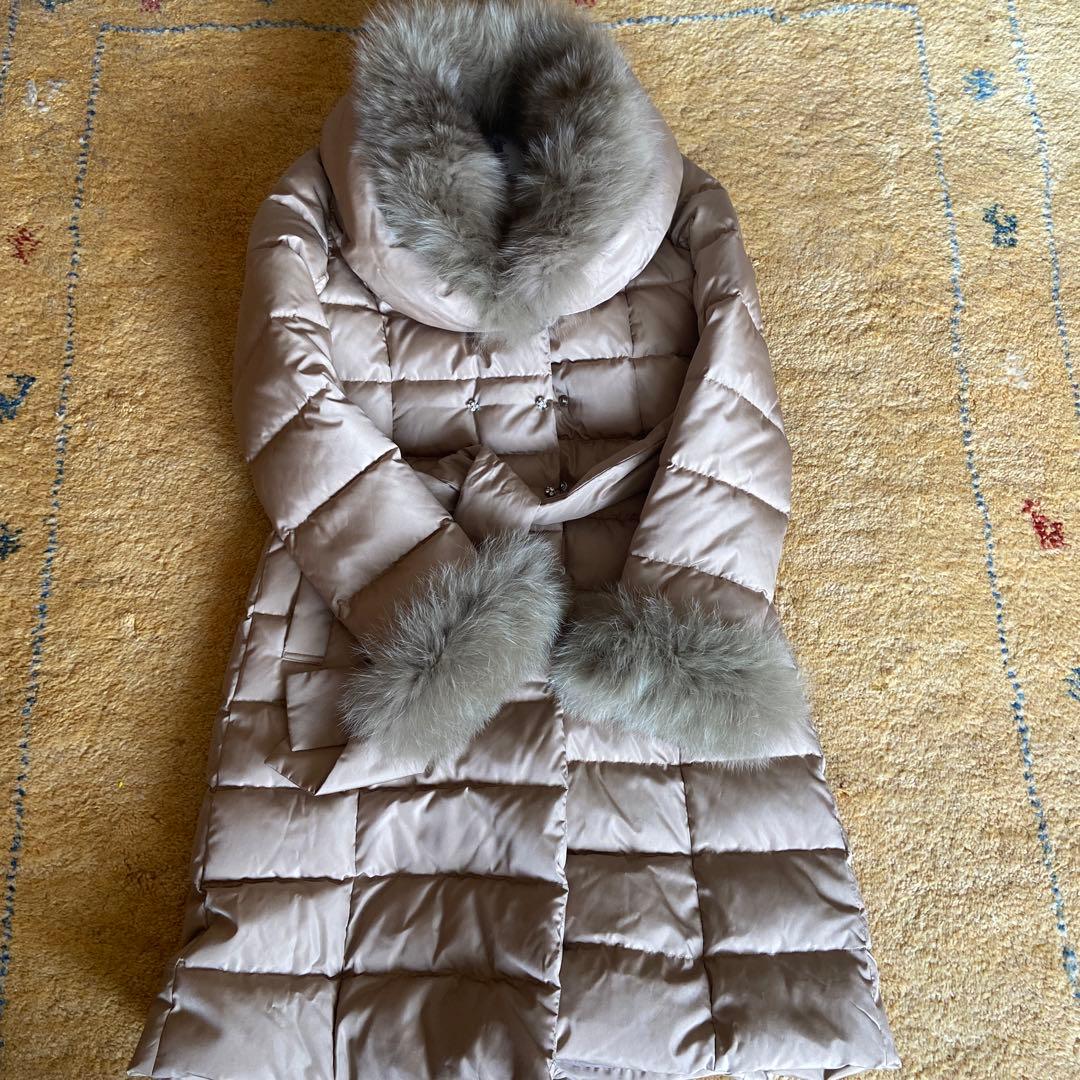 AUSTIN REED ベージュ ダウンロングコート