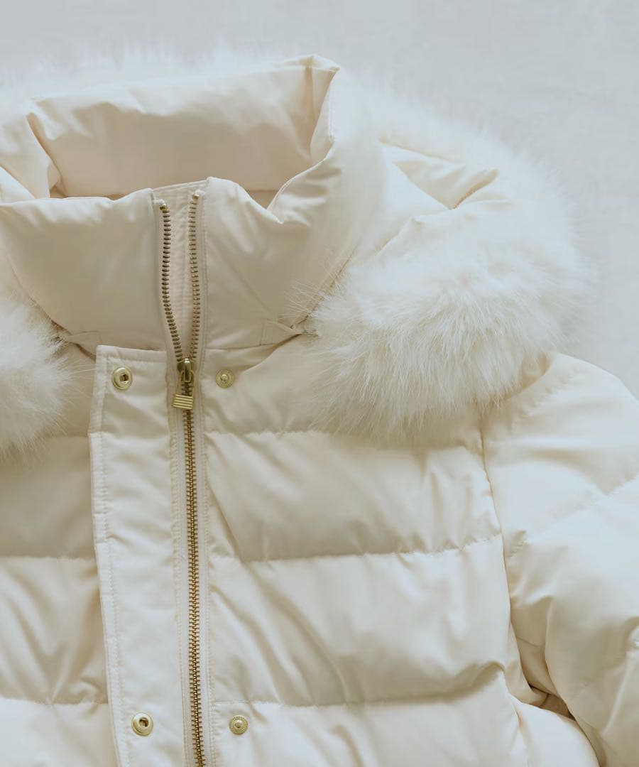 ROPE'PICNIC ファー付きダウンミドル丈コート ロペピクニック S