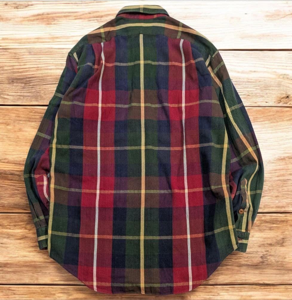POLOSPORT ポロスポーツ 赤 紺 チェック ネルシャツ 古着 90's
