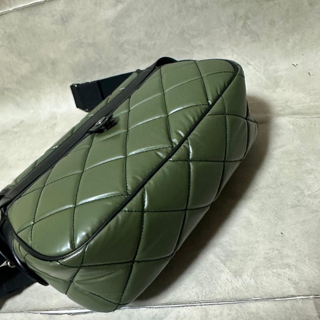 極美品 ハンティングワールド メッセンジャーバッグ バチュークロス キルティング