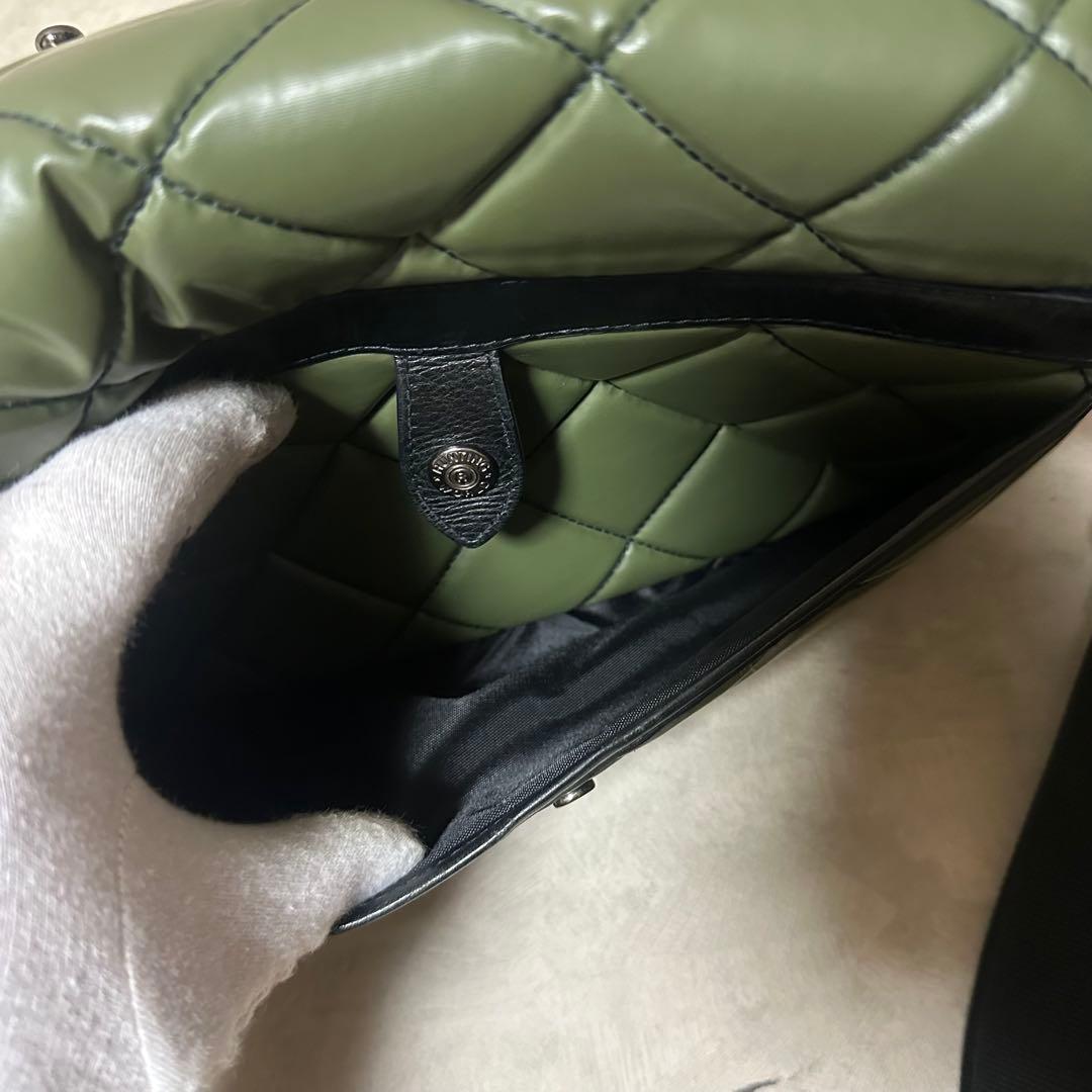 極美品 ハンティングワールド メッセンジャーバッグ バチュークロス キルティング